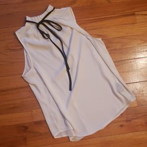 Cream blouse with bow tie